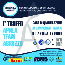 I° Trofeo Apnea Team Abruzzo – 10 Marzo 2019